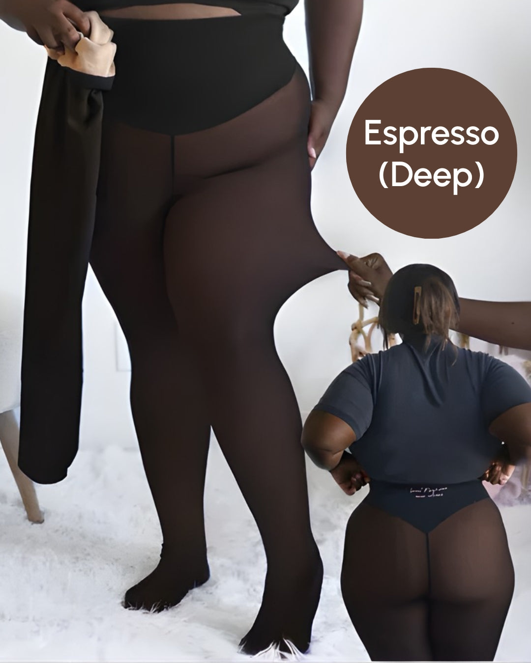 SnatchedFit™ One-Seam Sheer Fleece Leggings