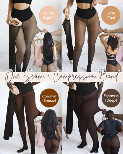 SnatchedFit™ One-Seam Sheer Fleece Leggings