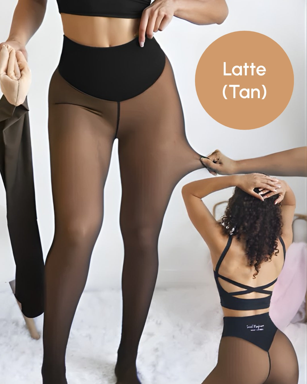 SnatchedFit™ One-Seam Sheer Fleece Leggings